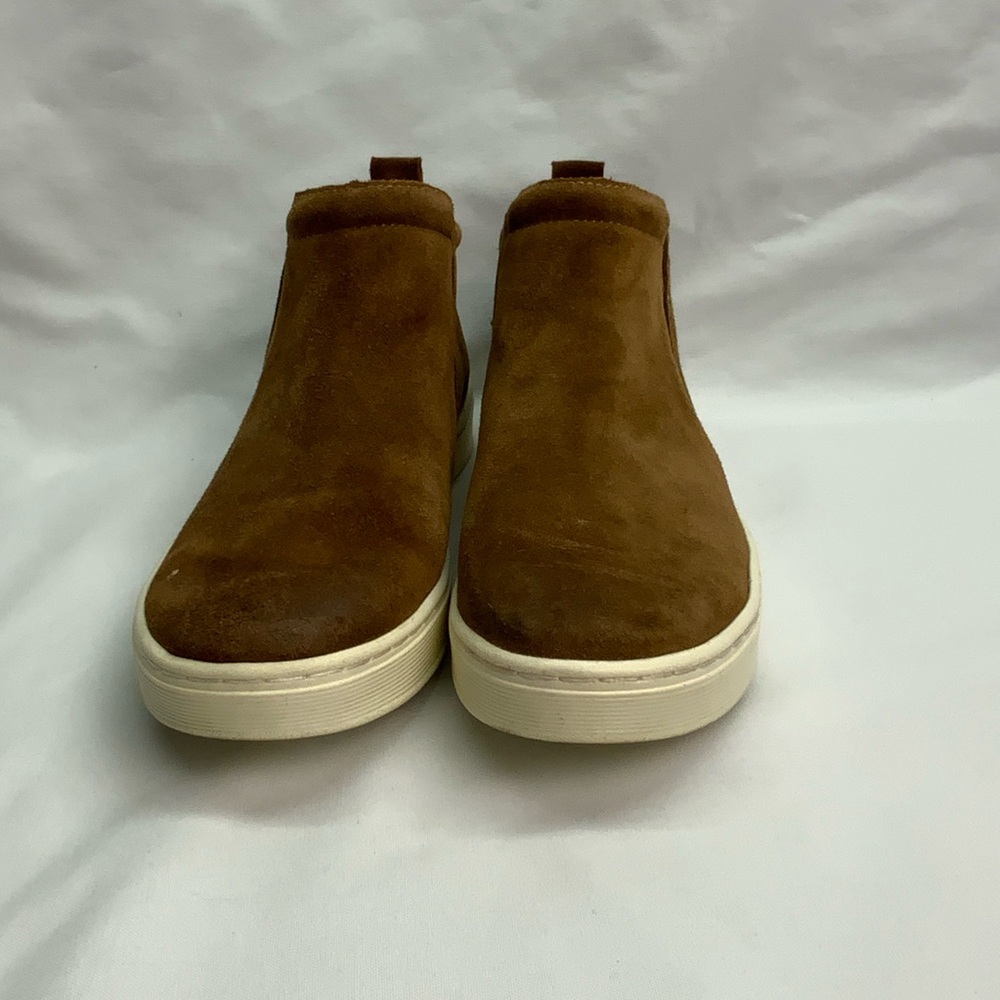 Sofft Medium Brown Suede Casual Slip-Ons Sneaker Bootie Women’s Size 8 M w/ Flaw - Picture 2 of 10